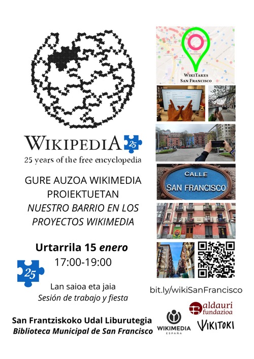 Los barrios en los proyectos Wikimedia. 15 de&nbsp;enero