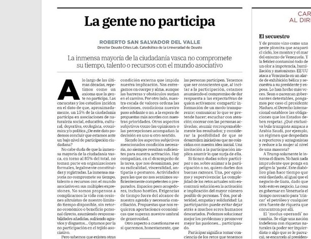 ¿Por qué participar? Roberto San&nbsp;Salvador