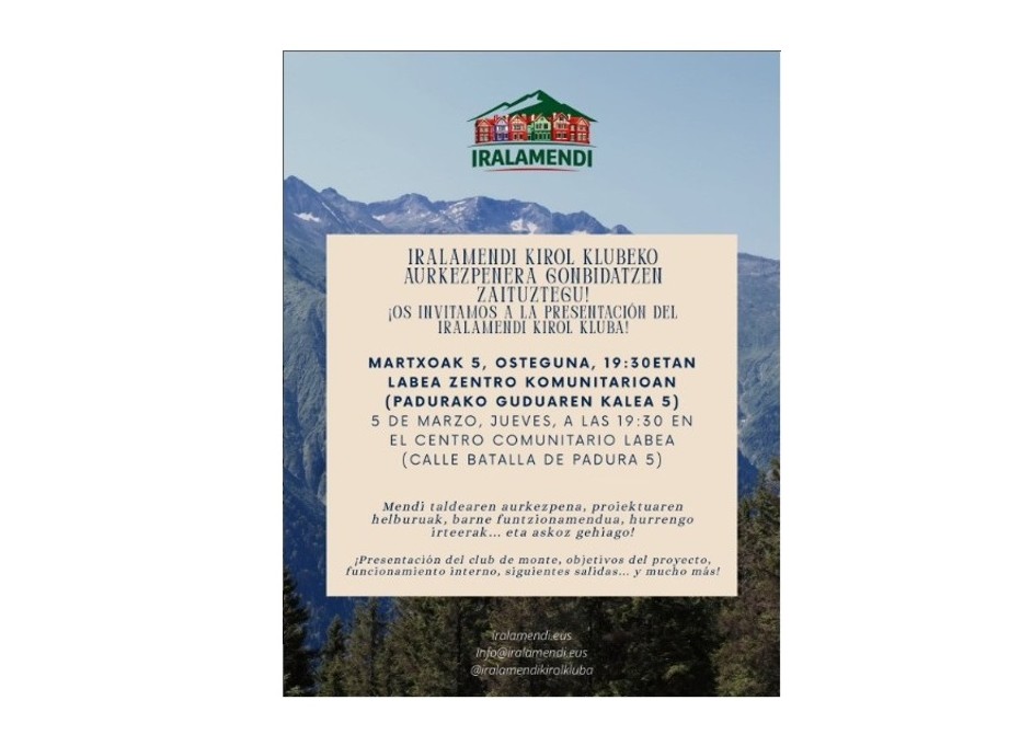 Presentación de Iralamendi Kirol Kluba y el sentido de los clubs deportivos comunitarios