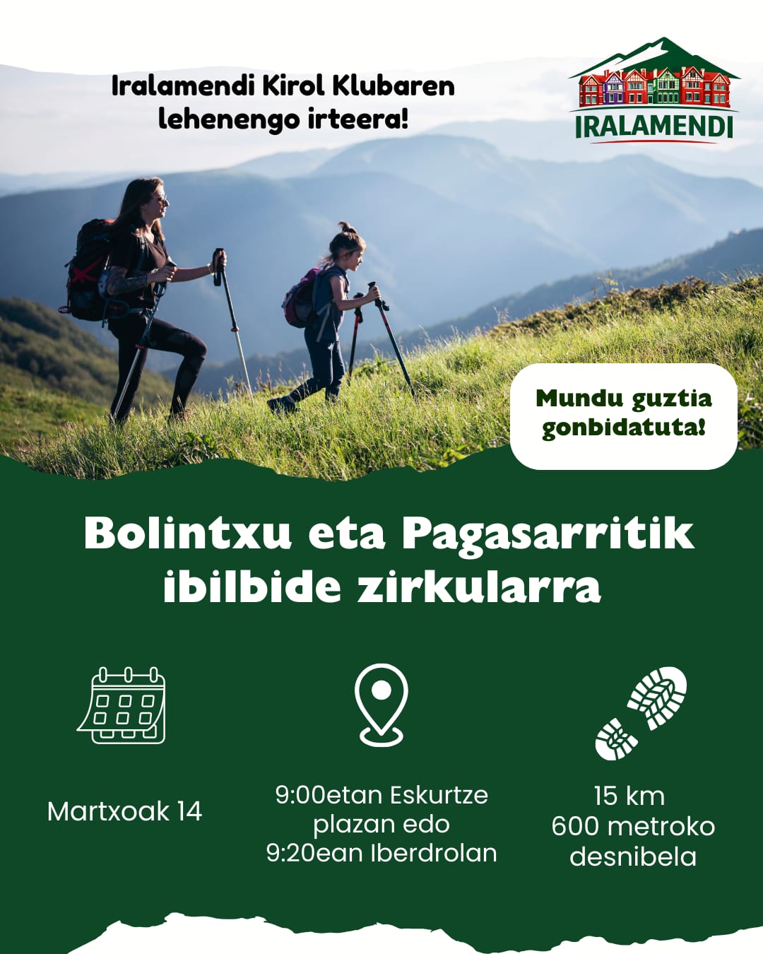 Sábado 14. Primera actividad de Iralamendi Kirol Kluba